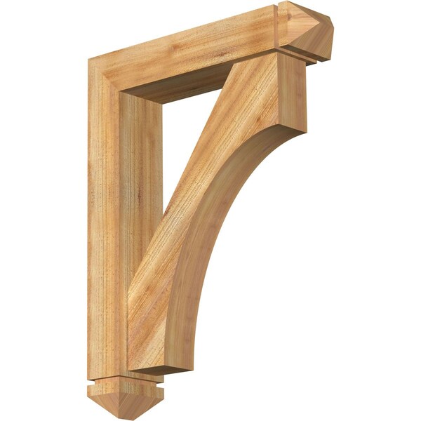 Ekena Millwork Westlake Arts and Crafts Rough Sawn Bracket w/ Offset Brace, Western Red Cedar, 6"W x 26"D x 34"H BKT0604X26X34WTL03RWR - main